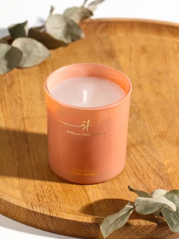 Свеча ароматическая Stella Fragrance 160 гр, Dark Amber