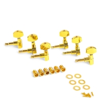 Комплект одиночной колковой механики Music Life, золотистые, 3+3