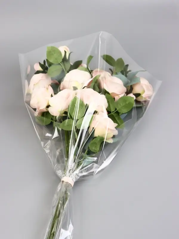 Пакет для цветов конус "Алиса", прозрачный, 45 х 60 см