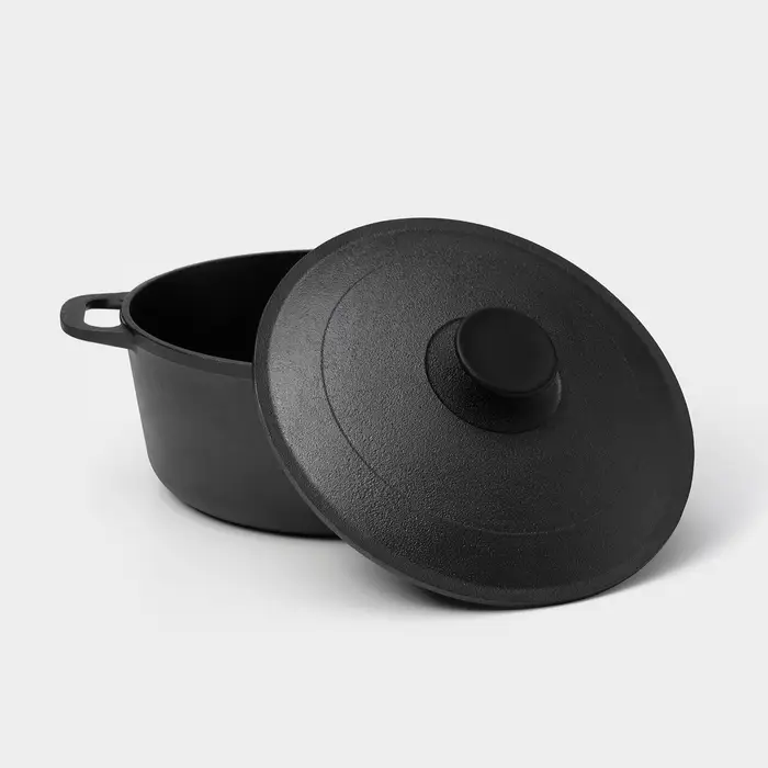 Кастрюля чугунная Wild Kitchen, 3 л, с крышкой