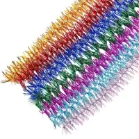 Мишура новогодняя &laquo;Лютик&raquo; двойная, d-2 см, L-200 см, МИКС