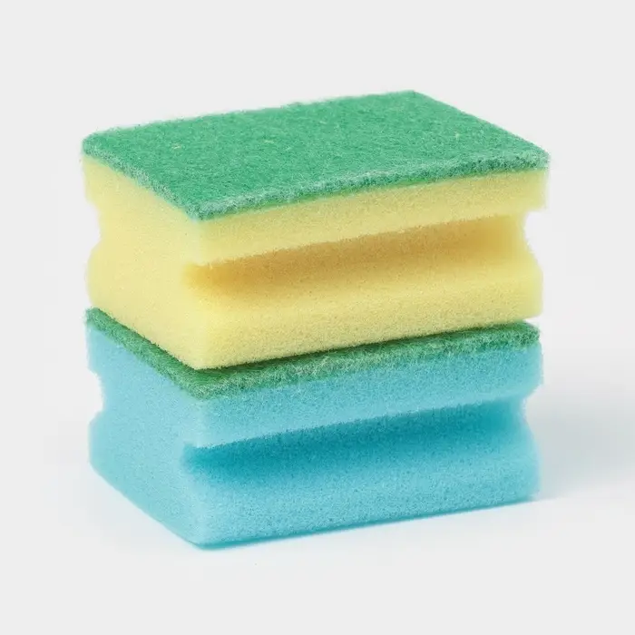 Набор губок для посуды с чистящим слоем Доляна &laquo;Профиль&raquo;, 9&times;6.5&times;4.5 см, 2 шт.