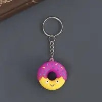 Брелок резина "Весёлый пончик" МИКС 3,5х3,5 см