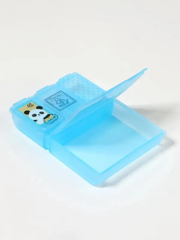 Таблетница, 9.2&times;6.5&times;1.6 см, 4 секции, МИКС