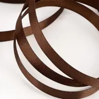 Лента атласная, 10 мм, 23&plusmn;1 м, коричневая №31