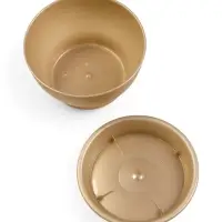 Горшок для цветов с поддоном 0,8 л d14 см h8 см "Фиалочка" кремовый