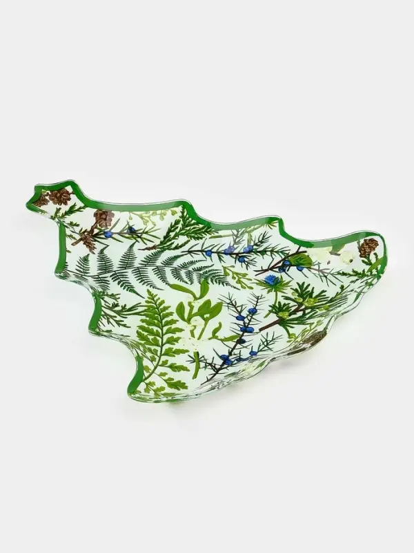 Блюдо сервировочное ёлочка "Еловые ветки" 24,5х24,7х2 см