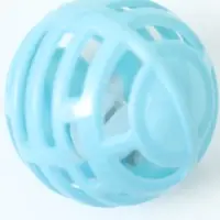 Шарик для кошек сетчатый  с бубенчиком, 4,5 см, голубой