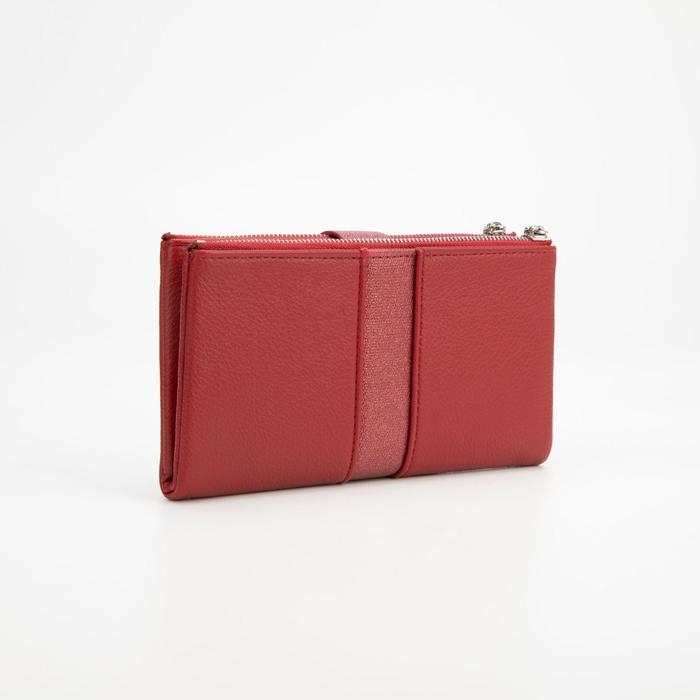 Кошелёк женский на кнопке, цвет бордовый