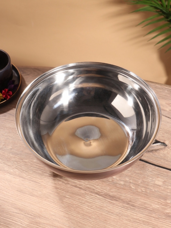 Блюдо глубокое с крышкой "Жемчуг" покрытие антик. нержавеющая сталь 27х27х19 см