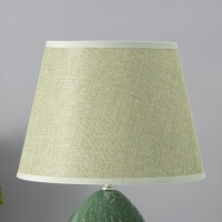 Настольная лампа с абажуром RISALUX &laquo;Инесса&raquo;, Е14, 40 Вт, зелёный, 22.5&times;22.5&times;33.5 см