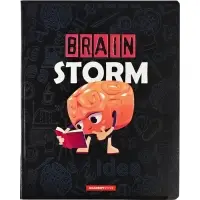 Тетрадь 48 листов, в клетку &laquo;Мозговой штурм&raquo;, мелованный картон, МИКС
