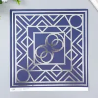 Бумага для скрапбукинга серебро "Эклектика" плотность 180 гр 30,5х32 см