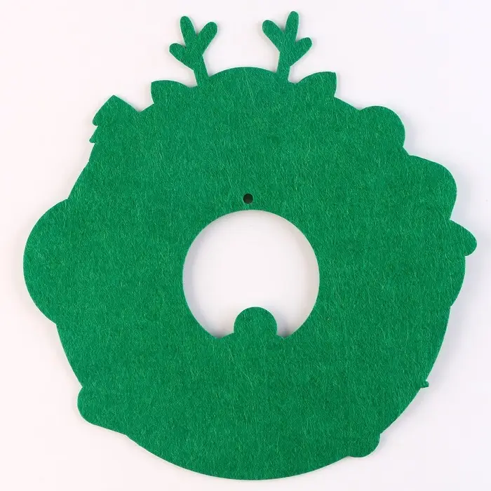 Венок из фетра своими руками на новый год, с колокольчиками, набор для творчества