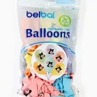 Воздушные шары латексные 14" "Сердитый кот"  набор 50 шт.