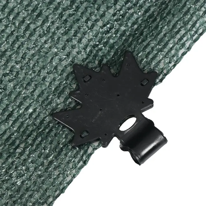 Клипса садовая &laquo;Кленовый лист&raquo;, для крепления теневой сетки, пластиковая, чёрная