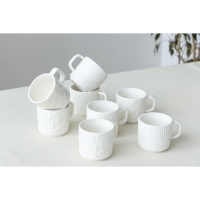 Кружка керамическая &laquo;Геометрия&raquo; белая, 260 мл, цвет белый