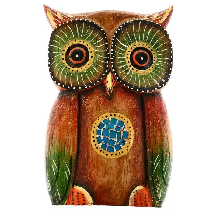 Настенное панно "Сова с узором" 25х16х2 см МИКС