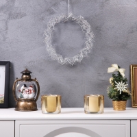 Светодиодная фигура &laquo;Венок&raquo; 25х25х6 см, 15 LED, батарейки AAx2 (не в комплекте), свечение теплое белое