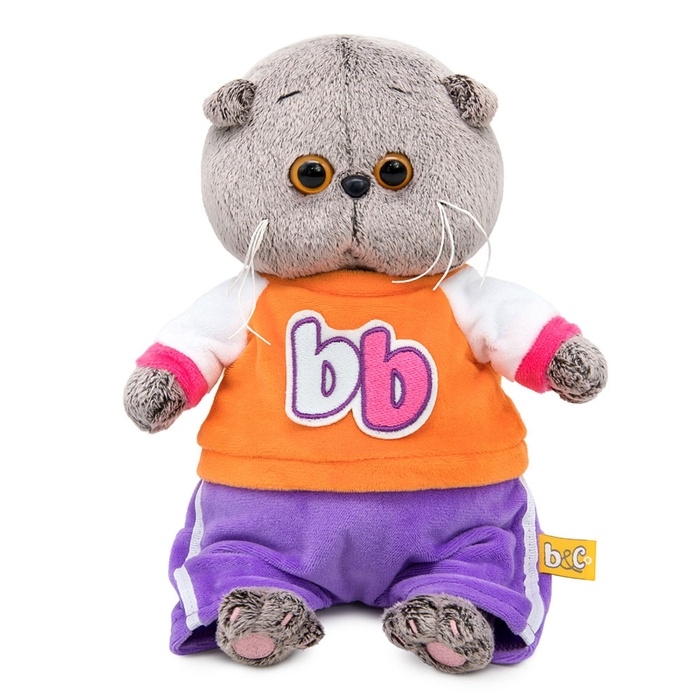 Мягкая игрушка "Басик BABY в костюмчике в стиле спорт-шик", 20 см BB-156