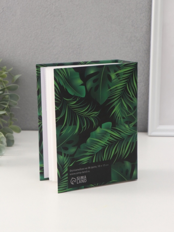 Фотоальбом на 96 фото 10х15 см "Монстера" матовый с ламинацией 16,5х12х5,5 см
