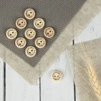 Набор нашивок из дерева Hand made with love, 1.5&times;1.5 см, 10 шт.