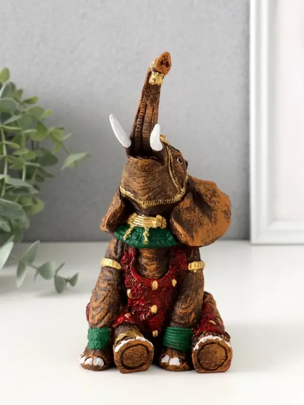 Фигура "Слон Индийский сидит" 17,5х8,5х9 см
