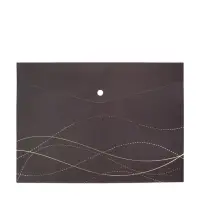 Папка-конверт на кнопке формат А4 180мкр блестящая МИКС Волны  (штрихкод на штуке)