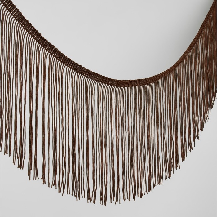 Тесьма декоративная &laquo;Бахрома&raquo;, 15 см, 5 &plusmn; 0,5 м, цвет кофейный