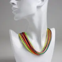 Шнурок текстильный, фасовка 100 шт. 45 см с удлинителем 5 см, МИКС