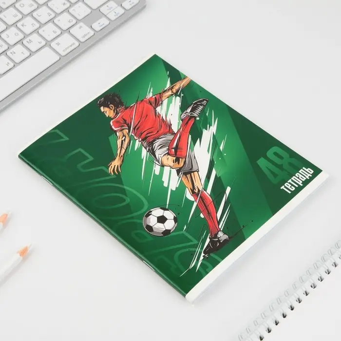 Тетрадь в клетку, 48 л., А5, на скрепке, блок №1 &laquo;Спорт&raquo; МИКС