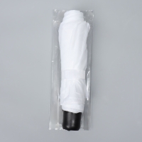 Зонт механический &laquo;Однотонный&raquo;, 3 сложения, 8 спиц, R = 48/55 см, D = 110 см, цвет белый