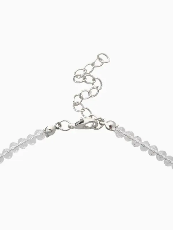 Чокер &laquo;Бабочка&raquo; хрусталь, белый в серебре, 36 см + 5 см доп, цепочка