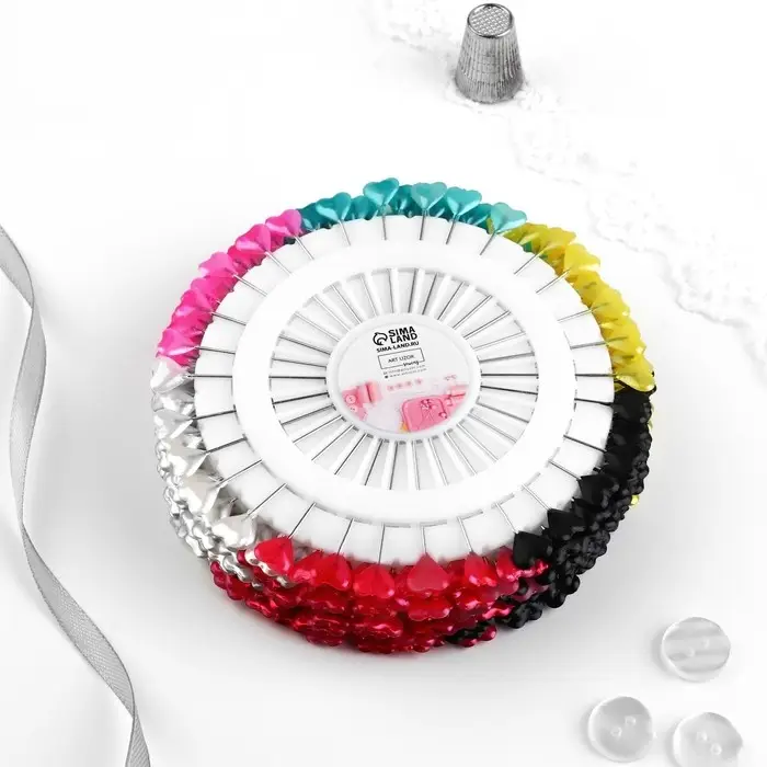 Булавки для квилтинга &laquo;Сердце&raquo;, 55 мм, 30 шт., МИКС