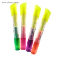 Маркер-текстовыделитель, наконечник скошенный, 5 мм, корпус треугольный, двухцветный, МИКС