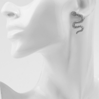 Новый год! Символ года 2025! Серьги металл &laquo;Змея&raquo; искусительница, цвет серебро