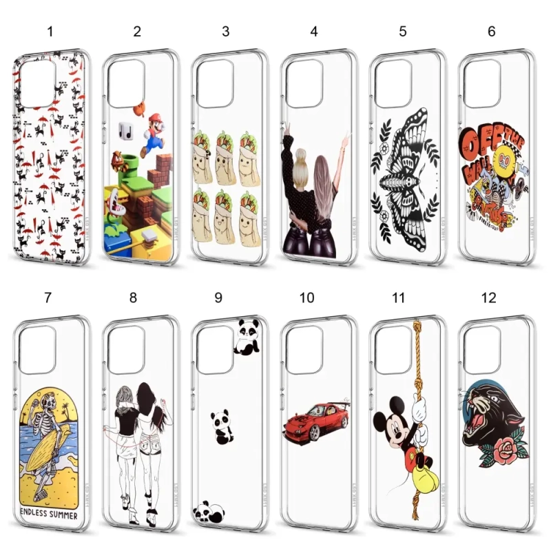 Чехол Xiaomi Mi 11 TPU 1.0mm прозрачный с принтами