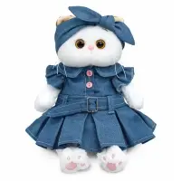 Мягкая игрушка "Кошечка Ли-Ли в платье "Деним", 24 см LK24-176