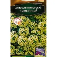 Семена цветов Алиссум приморский Лимонный  Золотая серия, Ц/П,0,1 г