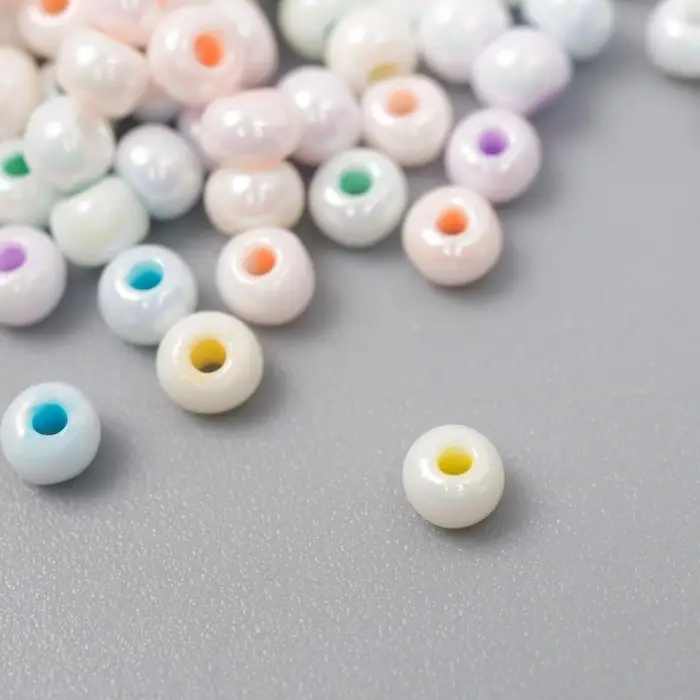 Бисер стекло 8/0 "Цветная серединка. Макарун" 10 гр