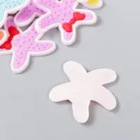 Декор для творчества резина "Морская звезда с бантиком" набор 16 шт 3,5х3,5 см