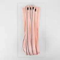 Молния &laquo;Спираль&raquo;, №5, разъёмная, со светоотражающей полосой, замок автомат, 80 см, розовая