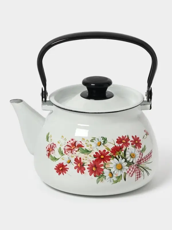 Чайник сферич. с мет.р. 3л (белая)Астры