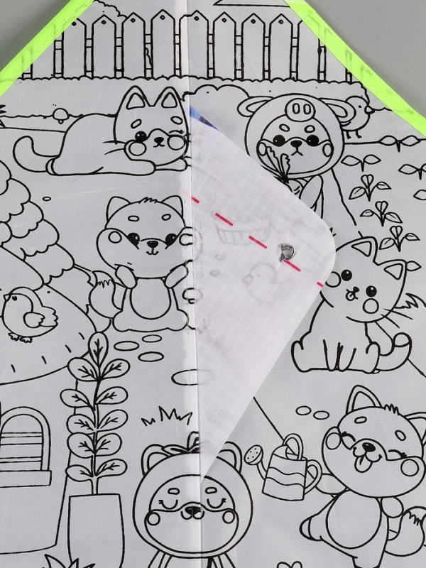 Funny toys Воздушный змей - раскраска, зверятки, 80 см