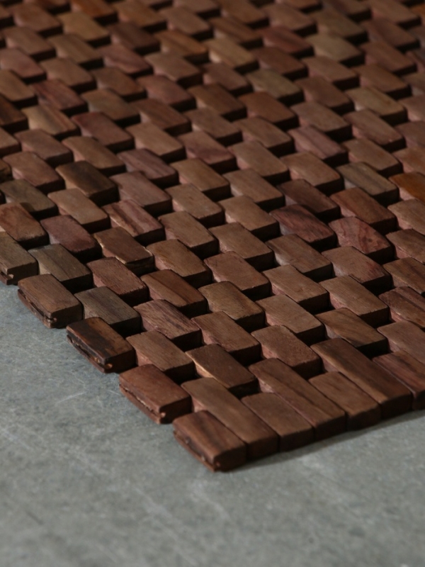 Коврик из тикового дерева, 40х30х0,7 см