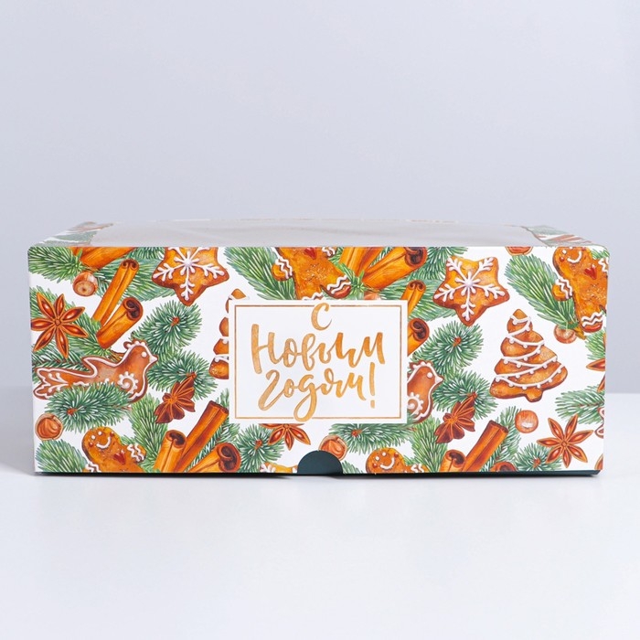 Коробка для капкейков &laquo;Новогодние сладости&raquo; 17 х 25 х 10см, Новый год