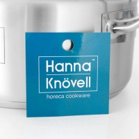 Кастрюля из нержавеющей стали Hanna Kn&ouml;vell с крышкой, 3 л, d=20 см, h=9,5 см, толщина стенки 0,6 мм, индукция