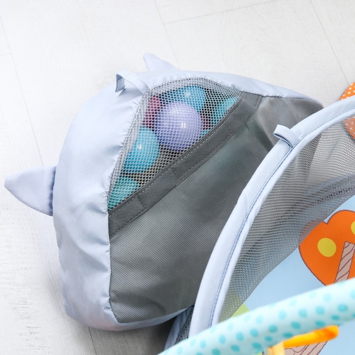 Развивающий коврик 3 в 1 &laquo;Енот&raquo;, 68х68 см, 30 цветных шариков, 5 игрушек, Крошка Я