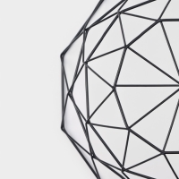 Фруктовница Доляна &laquo;Геометрия&raquo;, 27&times;27&times;14 см, цвет чёрный