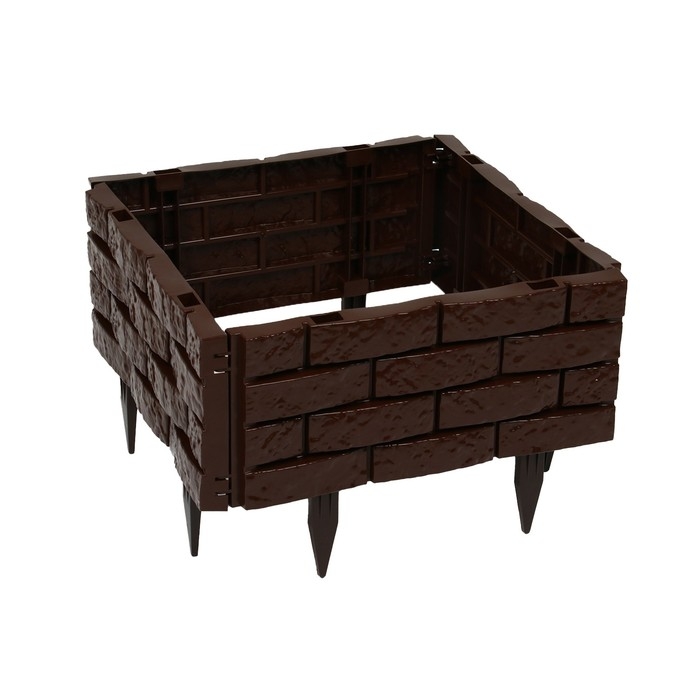 Грядка пластиковая, 4 секции, 45 &times; 45 &times; 20 см, шоколад